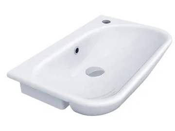 CLEAR - Semi-inset ceramic washbasin with overflow by Olympia Ceramica - view 2